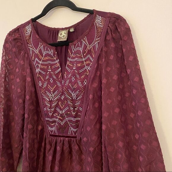 Anthro "One September" Madiran peasant blouse - Picture 6 of 11
